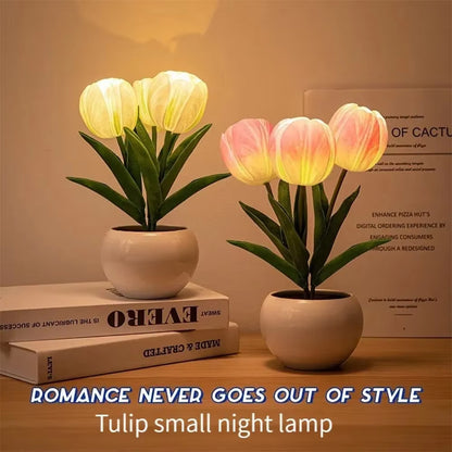 LED Tulip Lamp Night Simulation Flower Atmosphere Desk Light Room Table Decoration Lamp Gift for Girl Friend